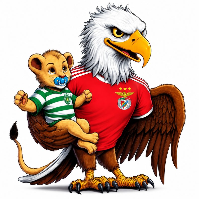 Arte da caravana Flamengo x Benfica no Algarve