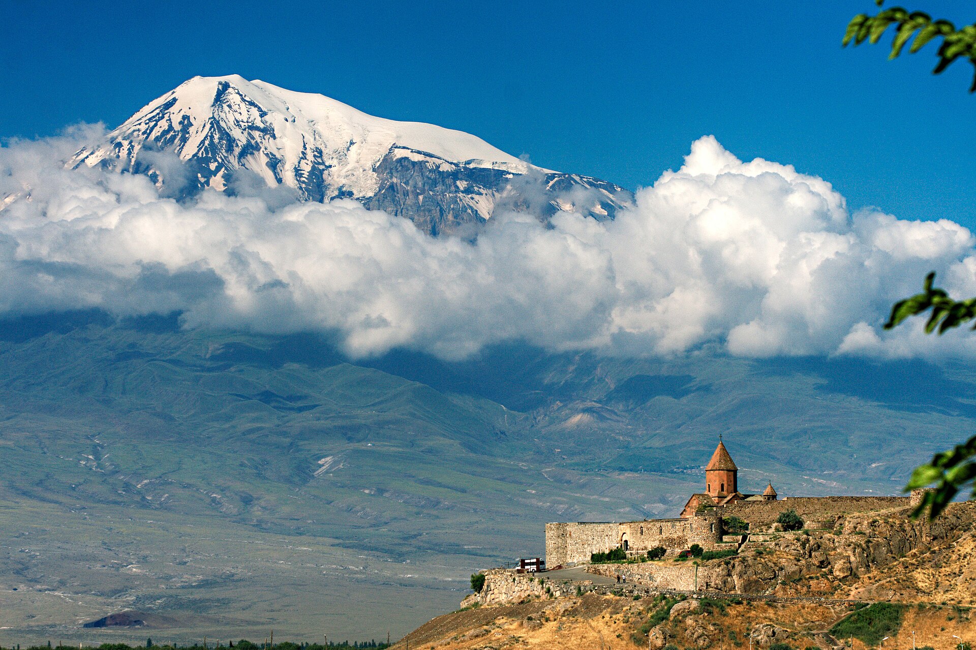 Mosteiro de Khor Virap com o Monte Ararat ao fundo, Armênia